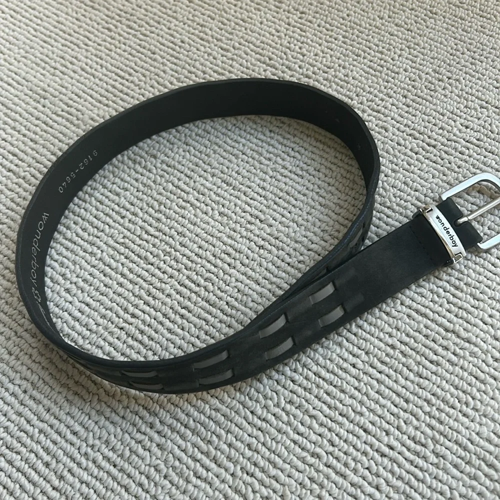 🌿Wonderboy black leather boys belt🌿